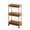 Orange, variant on Fareti Clear 3 Tier Slim Rolling Storage Cart with Wheels, Narrow Space Saving Trolley for Bathroom Kitchen Laundry