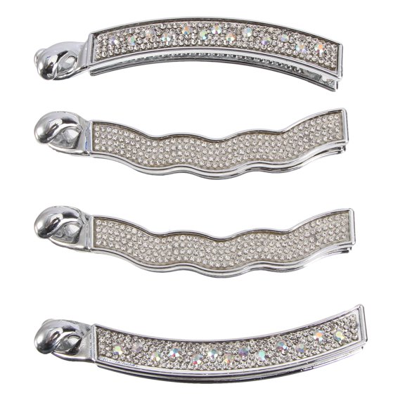 Raindrops 4Pcs Hair Pins for Women with Silver Hair Accessories for Fashionable Girls in Ball