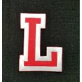thumbnail image 2 of Initials A to Z and Numbers College Varsity Letterman Embroidered Iron On Patch 3" Red/White (L), 2 of 2