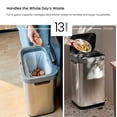 thumbnail image 7 of Home Zone Living 13 Gallon Sensor Kitchen Trash Can with Motion Sensor Lid and Touch Controls, Stainless Steel, Silver, 7 of 7