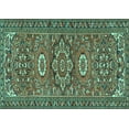 thumbnail image 1 of Ahgly Company Indoor Rectangle Persian Turquoise Blue Traditional Area Rugs, 5' x 8', 1 of 4