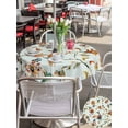 thumbnail image 5 of Outdoor Tablecloths with Umbrella Hole & Zipper, Green Spring Floral Round Tablecloth 54 Inch, Summer Botanical Vintage Birds Waterproof Table Cloth, Patio/Pool/Picnic Table Covers, 5 of 8