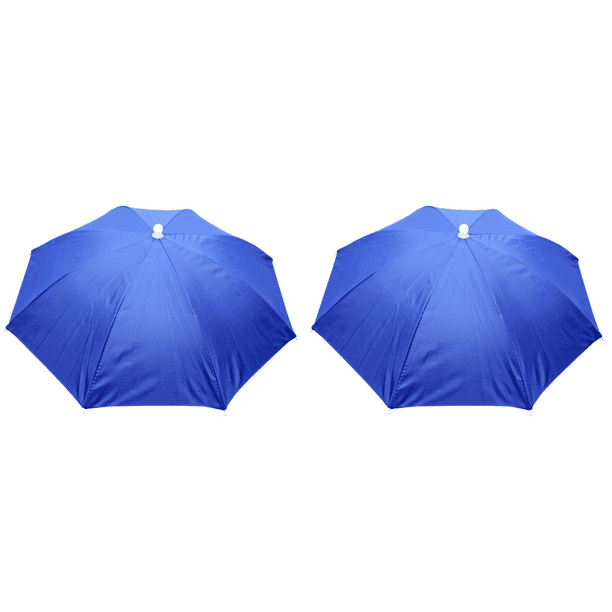 Sombrero Paraguas Ajustable Plegable Pesca Al Aire Libre Senderismo () Azul
