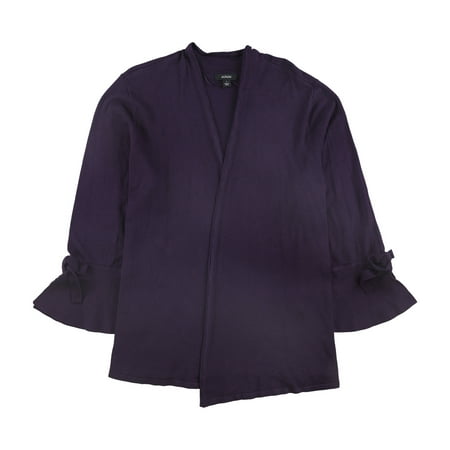 Alfani Womens Bell Sleeves Cardigan Sweater, Purple, PM