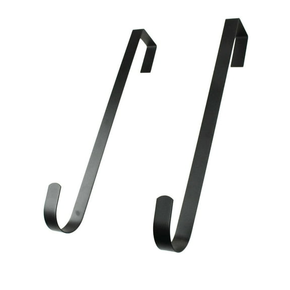 Wreath Door Hanger, 12-Inch, 2-Count - Black