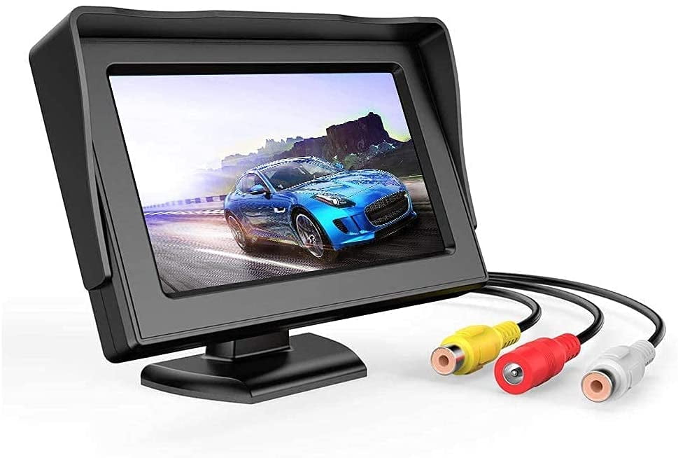 Wired Reverse Camera 4.3" LCD Monitor Screen Car Rear View Backup Waterproof 
