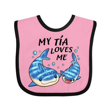 

Inktastic My Tía Loves Me- whale shark Boys or Girls Baby Bib
