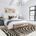 thumbnail image 2 of Modern Zebra Print Rug 5x8 Area Rugs Brown Animal Texture Rugs Non Slip Machine Washable Indoor Throw Carpet for Living Room Bedroom Study Office Entrance Foyer, 2 of 6