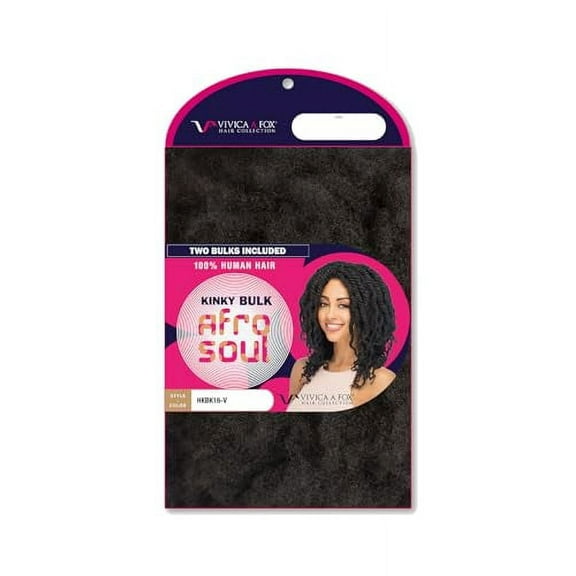 Vivica A Fox Hair Collection HKBK16-V Human Hair Afro Curl Kinky Bulk Extension, 1, 5.8 Ounce
