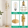 thumbnail image 2 of Dimmable Farmhouse Floor Lamp Industrial Standing Lamp for Living Room LED Edison Bulbs Included Corner Rustic Tall Tree Reading Lamps Home Decor for Bedroom Office, 2 of 7