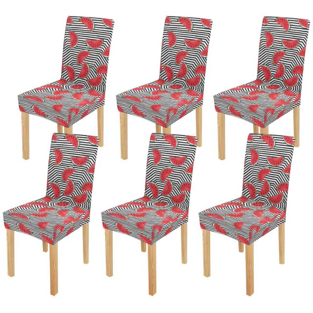 ABPHQTO Fashi on Watermel on Art, funda protectora para silla elástica, funda protectora para asiento para comedor, Hotel, boda, fiesta, juego de 6