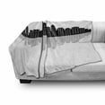 thumbnail image 3 of Seattle Skyline Soft Flannel Fleece Throw Blanket, Monochrome Layout of an Urban Outlook Towers, Cozy Plush for Indoor and Outdoor Use, 50" x 60", Charcoal Grey Pale Taupe, by Ambesonne, 3 of 6