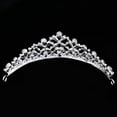 thumbnail image 4 of Elegante Crystal Rhinestone Veil Crown Tiara que casa la joyería nupcial del pelo, 4 of 9
