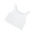 thumbnail image 1 of Redempat Nylon Women Flat Chest Binder Foldable Washable Zipper Solid Color Flexible Elastic Sweat Absorbent Breast Binders Clothes White 4XL, 1 of 6