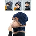 thumbnail image 4 of Gustave 2 Pieces Kids Winter Warm Knitted Hat and Scarf, Knit Beanie Cap Fleece Lining Thick Knit Skull Cap for Boys and Girls "Gray", 4 of 10