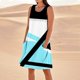 thumbnail image 1 of WILLBEST Vestido Corto De Lino Para Mujer, Vestido Playero Informal Hasta La Rodilla, Sin Mangas, Estampado De Verano, Con Bolsillos 2888, 1 of 3