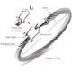 thumbnail image 2 of Pulsera Elegante pulsera fina de acero inoxidable con cable y Ho, 2 of 5