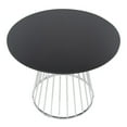 thumbnail image 3 of LumiSource Silver Metal, Black MDF Canary Cosmo Dining Table, 3 of 4