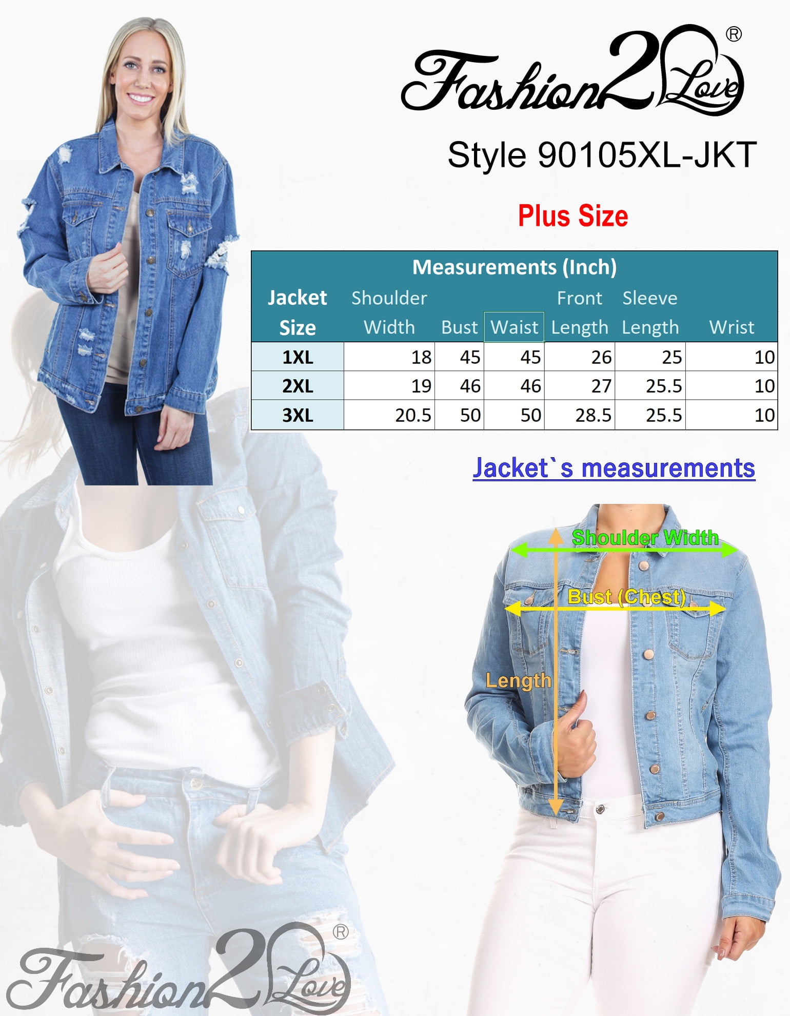 plus size denim jacket canada