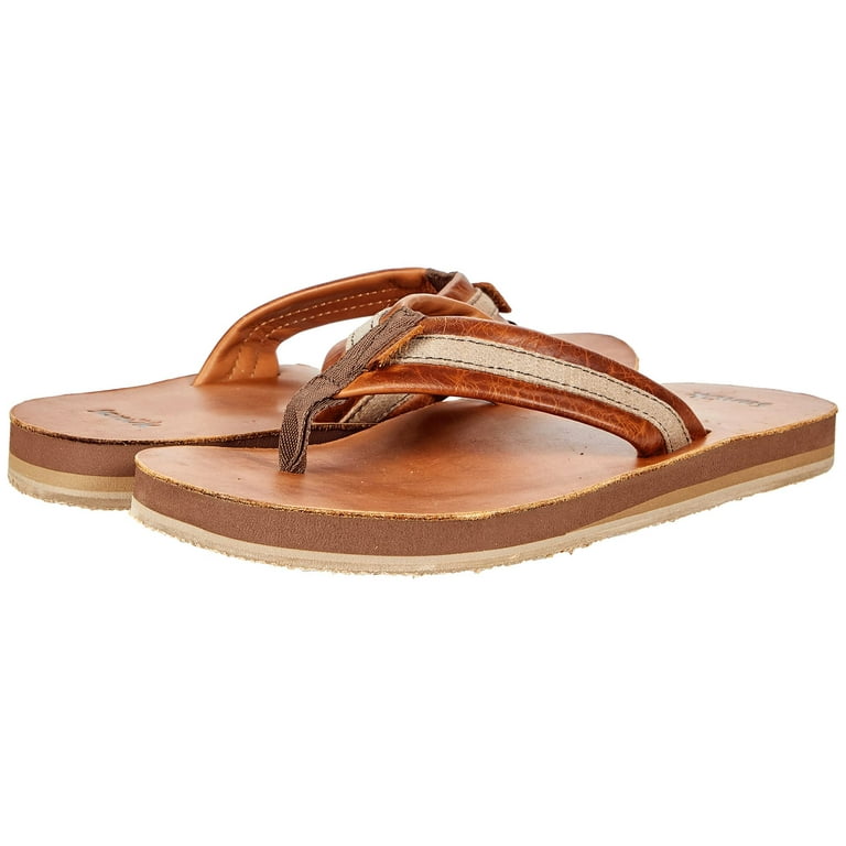 Sanuk leather flip flops sales
