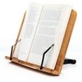 thumbnail image 2 of Document Holder For All Types Of Books, Bamboo Book Stand With Foldable Design And Adjustable Height, Renewable Bamboo Makes It A Stable And Hard-Wearing Reading Companion, 2 of 5