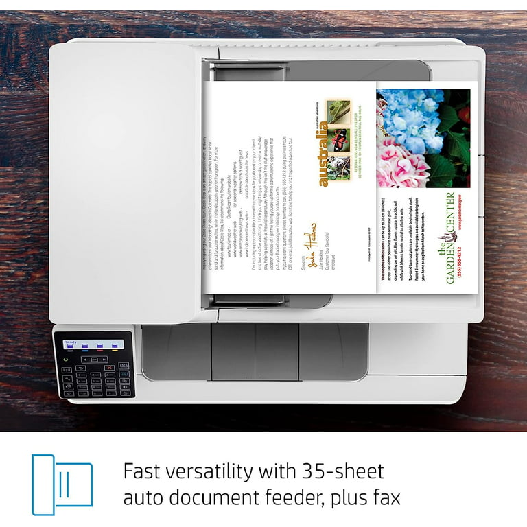  HP Color Laserjet Pro M183fwl AIO Impresora inalámbrica,  escaneo de impresión de fax, alimentador automático de documentos, 16 ppm,  alta resolución 600 x 600 ppp, impresión manual a doble cara, con