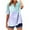 Light Blue, variant on Women's Gradient Button Down Shirts Fold Short Sleeve Business Casual Tops V Neck Summer T Shirts Dressy Work Blouses