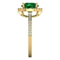 thumbnail image 3 of Halo Engagement Ring for Women - 1.8ct Simulated Emerald in 14K Yellow Gold Promise Ring, 3 of 6