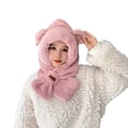 thumbnail image 2 of Women's Plush Toque-Style Beanie - Classic Thickened Cap Design Made from Cozy Plush Material ,Adding a Stylish Touch To Your Winter Outfits Pink, 2 of 3