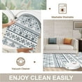 thumbnail image 3 of 8x10 Rugs for Living Room Black, Washable Boho Area Rug Non-Slip, Ultra Soft Geometric Tribal Traditional Farmhouse Carpet for Dining Room Bedroom Dorm Office Home Decor, 3 of 6