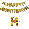 thumbnail image 6 of Construction Birthday Party Decoration for Boy, Bulldozer Dump Truck Foil Balloons Excavator Banner Cake Toppers for Boys Construction Truck Theme Birthday Party Supplies, 6 of 6