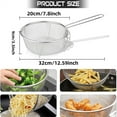 thumbnail image 2 of Round Wire Mesh Fry Basket,Stainless Steel Foldable Strainer,Multifunctional Drain Basket for Fruit Vegetable,French Chip Frying Serving Food Presentation Tableware,for Home Kitchen 7.8 ", 2 of 4