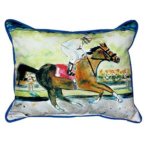 Betsy Drake ZP055 20 x 24 in. Racing Horse Extra Large Zippered Pillow