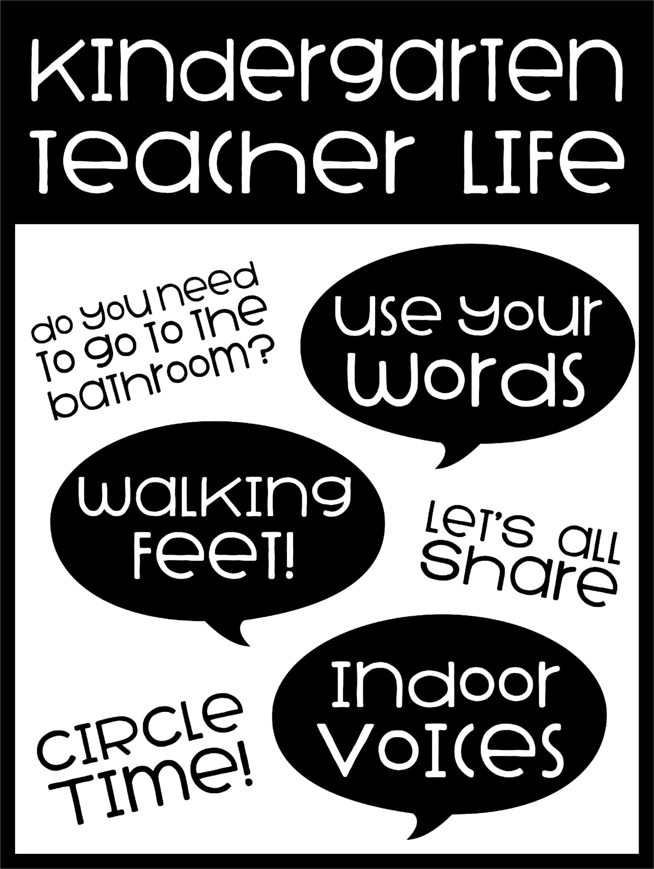 Kindergarten Teacher Life Quotes Sayings Career Job Wall Decals for