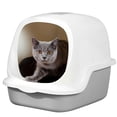 thumbnail image 3 of Full Enclosed Cat Litter Box,Plastic Starry Sky Gray Cat Toilet Cat Litter Box Cutting-Edge Features, 3 of 8