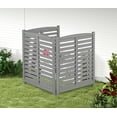 thumbnail image 3 of MEDERLO 3-Panel Outdoor Air Conditioner Fence Screen, Outside Wood Privacy Fence, 32" W x 38" H, 3 of 9
