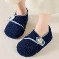 thumbnail image 5 of Miluxas Toddler Slippers for Boys Girls Slip on Kids Baby Toddlers House Shoes Lightweight Plush Sock Shoes Indoor Outdoor Warm Walking Shoes Blue M(M), 5 of 6