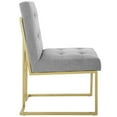 thumbnail image 2 of Modway Privy 18.5" Stainless Steel Polyester Dining Accent Chair in Gold/Gray, 2 of 7