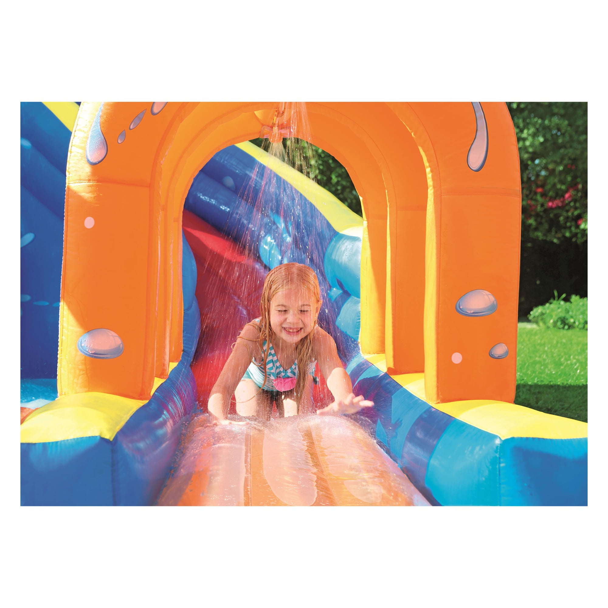 H2OGO! 13'9" x 10'6" x 8'6" Huricane Tunnel Blast Mega Water Park