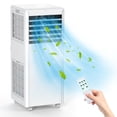 thumbnail image 2 of 8,000 BTU Portable Air Conditioner, 3-In-1 AC Unit with Built-In Dehumidifier, Compact Standing Air Conditioner for Room Up to 450 Sq. Ft. with Remote and Window Kit, White, 2 of 8