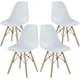 thumbnail image 1 of Juego Set de 4 Sillas de Comedor Ellen FRATELLO MUEBLES Diseño Moderno Ergonómico con Patas de Madera Color Blanco, 1 of 8