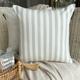 thumbnail image 6 of Striped Beige Decorative Throw Pillow Covers 20"x20" | Contemporary Cotton Cushion Cover Striped | Country And Farm House Pillowcases for Couch / Sofa & Bed, Modern Home Décor - Stripe Plush Beige, 6 of 9