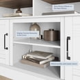 thumbnail image 4 of BELLEZE Modern 48" Farmhouse Wood TV Stand & Media Entertainment Center Console Table for TVs up to 50 Inch with Open Storage Shelves & Cabinets - Norrell (White), 4 of 7