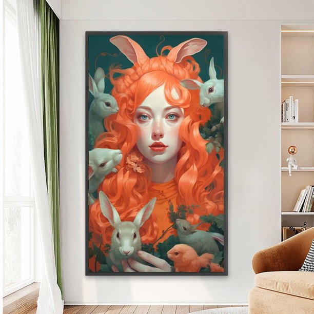 Cuadros Decorativos 5D bricolaje cuadrado completo taladro diamante pintura belleza mascotas Kit Art Craft (ZQA1097) DQrwqpou embutido en tela