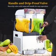 thumbnail image 4 of 3L x 2 Tank Commercial Slushy Machine - Frozen Beverage Maker with Automatic Cleaning for Cafe Restaurant and Home Use, 4 of 8