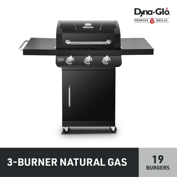 DynaGlo Premier 3 Burner Natural Gas Outdoor Grill Black
