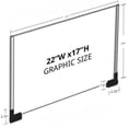 thumbnail image 2 of Two-Sided Large Acrylic Sign Holder With Magnetic Boots 22"W X 17"H, 2-Pack, 2 of 2