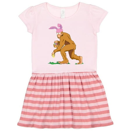 

Inktastic Bigfoot is the Easter Bunny Gift Toddler Girl Dress