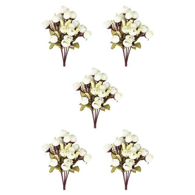 Bearachild Ramo de flores artificiales de 15 cabezas, capullos de rosas falsos realistas, ramo decorativo para el hogar, oficina, fiesta de boda Type3 NO3 Bearachild CBP123315