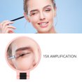 thumbnail image 5 of 15X Magnification Mirror Double Sided Portable Foldable Handheld Makeup Mirror for Home Bathroom, 5 of 6